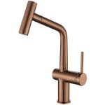 Ceramia - timeless mitigeur d'�vier � levier en acier inoxydable avec douchette extractible, monotrou, ...