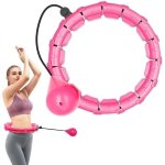 Cerceau hula hoop fitness adulte, 24 noeuds anneau dtachable 2 en 1 taille rglable avec gravit boule ...