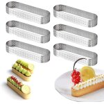 Cercle � tarte anneau � tarte de p�tisserie, lot de 6 moule tartelette en acier inoxydable en ovale forme, ...