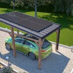 Carport solaire bois elio - 15, 5 m