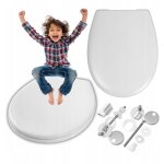 Cersanit lunette de toilette - panzern - blanche - r�sistante 400 kg - antibact�rienne - softclose