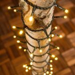 Chaine chaine 12, 8 mt se'rie 320 lumie'res de noel led 5 mm reflex blanc chaud avec 8 jeux lumineux ...