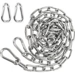 Chaîne en acier inoxydable 3mm 2m chaine acier + 2 pcs mousqueton chaîne de maillon d'extension pour ... Chaîne en acier inoxydable 3mm 2m chaine acier + 2 pcs mousqueton chaîne de maillon d'extension pour ...