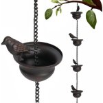 Cha�ne de pluie de 2, 4 m�tres cha�ne de pluie d�corative avec oiseaux pour goutti�res, cha�ne de pluie ...