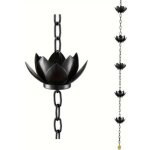 Cha�ne de pluie, cha�ne de r�ception de pluie lotus pour goutti�res ext�rieures, coupes de cha�ne de ...
