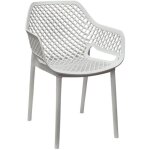 Chaise aria en polypropyl�ne avec accoudoirs blanc - design perfor�