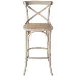 Calicosy - signature - chaise de bar en bois massif et cannage l50 cm - bistrot Calicosy - signature - chaise de bar en bois massif et cannage l50 cm - bistrot