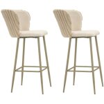 Chaise de bar en tissu et m�tal alaska (lot de 2)