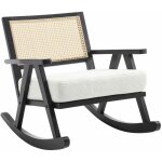Wahson office chairs - fauteuil  bascule rembourr pour salon chambre chaise relax berante en lin fauteuil ...