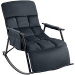 Chaise � bascule cathy noir velours