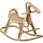 Chaise  bascule cheval pour enfant boho en rotin intrieur chambre salle de jeux naturel arillas