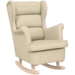 Chaise � bascule cr�me 74x90x102 cm tissu vidaxl