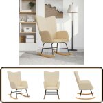 Chaise  bascule crme tissu - chaise  bascule - chaise relaxante - fauteuil balanoire - mobilier extrieur ...