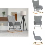 Chaise à bascule gris clair tissu - fauteuil à bascule - chaise relaxante - chaise moderne - chaise confortabl ... Chaise à bascule gris clair tissu - fauteuil à bascule - chaise relaxante - chaise moderne - chaise confortabl ...