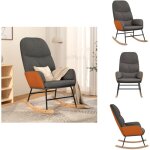 Chaise � bascule gris fonc� tissu - chaise � bascule - fauteuil relaxant - chaise en tissu - chaise avec ...