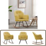 Chaise à bascule jaune moutarde velours - chaise À bascule - fauteuil À bascule - chaise lounge - mobilier ... Chaise à bascule jaune moutarde velours - chaise À bascule - fauteuil À bascule - chaise lounge - mobilier ...