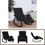 Chaise  bascule noir tissu - fauteuil  bascule - chaise balanoire - chaise relaxante - mobilier intrieur ...