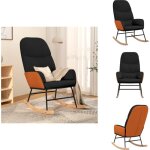 Chaise  bascule noir tissu - chaise  bascule - fauteuil inclinable - chaise relaxante - chaise en cuir ...