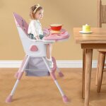 Chaise b�b� 2 en 1 - chaise haute pour enfant avec plateau alimentaire, r�glable en hauteur, facile � ...