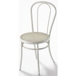 Chaise bistro salle � manger en m�tal caf� restaurant hotel thonet gris - soie (ral 7044)