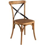 Aubry gaspard - chaise bistrot en hêtre vieilli unitaire Aubry gaspard - chaise bistrot en hêtre vieilli unitaire