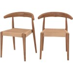Rendez - vous dco - lot de 2 chaises en bois de teck et cordage type loom - alia