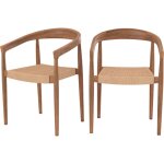 Rendez - vous déco - lot de 2 chaises en bois de teck et corde synthétique - bali Rendez - vous déco - lot de 2 chaises en bois de teck et corde synthétique - bali