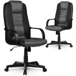 Fauteuil de bureau en cuir micro - maille 518b noir et gris