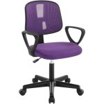 Klihome - chaise bureau enfant en maille respirante, chaise ergonomique, purple