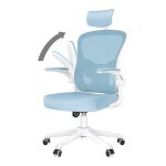 Wowttrelax - chaise de bureau ergonomique, avec accoudoirs rabattables � 90�, support lombaire, appuie ...