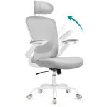Songmics - chaise bureau ergonomique en toile, fauteuil, support lombaire rembourr�, m�canisme � bascule, ...