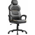 Songmics - chaise de bureau, fauteuil gaming, rglable en hauteur, surface en pu et coton - lin, appuie ...