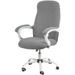 Chaise de bureau housse de bureau r�sistant � l'eau gris extensible jacquard housse de chaise d'ordinateur ...