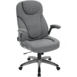 Woltu - chaise bureau en lin et m�tal fauteuil de direction - fauteuil de bureau avec dossier haut - ...