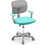 Costway - chaise de bureau pivotante enfants avec hauteur rglable 80 - 91, 5cm, sige  roulettes enfants ...