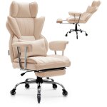 Chaise de bureau avec repose - pieds, fauteuil de direction ergonomique avec coussin lombaire et accoudoirs ... Chaise de bureau avec repose - pieds, fauteuil de direction ergonomique avec coussin lombaire et accoudoirs ...