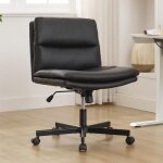 Uev - chaise de bureau sans accoudoirs, fauteuil bureau avec assise elargir, fauteuil pivotant avec roulettes ...