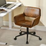 Urban meuble - chaise de bureau vintage en tissu sude rglable et 5 roulettes