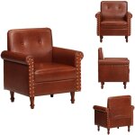 Chaise cabriolet marron cuir véritable - fauteuil - fauteuils - fauteuil rembourré - fauteuils rembourrés ... Chaise cabriolet marron cuir véritable - fauteuil - fauteuils - fauteuil rembourré - fauteuils rembourrés ...