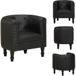 The living store chaise cabriolet noir cuir v�ritable - fauteuil de luxe