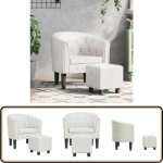 Chaise cabriolet avec repose - pied blanc similicuir - fauteuil moderne - fauteuil design - fauteuil ... Chaise cabriolet avec repose - pied blanc similicuir - fauteuil moderne - fauteuil design - fauteuil ...