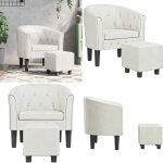 Chaise cabriolet avec repose - pied blanc similicuir - fauteuil moderne - fauteuil design - fauteuil ... Chaise cabriolet avec repose - pied blanc similicuir - fauteuil moderne - fauteuil design - fauteuil ...