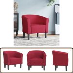 Chaise cabriolet rouge bordeaux tissu - fauteuil moderne - fauteuil lgant - fauteuil rouge - fauteuil ...