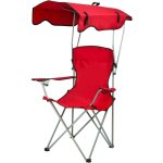 Chaise de camping pliante avec accoudoirs, pare - soleil, porte - gobelet et sacs de transport avec auvent ...