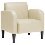 Chaise de canap avec accoudoirs crme 54 cm similicuir vidaxl