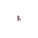 Chaise capitonne glamour en velours rose style baroque
