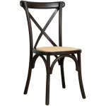 Chaise de cuisine empilable moderne chaise en bois et rotin salle  manger thonet vintage chaises rustiques ...