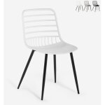 Chaise cuisine salle � manger bar restaurant en polypropyl�ne lenny - blanc