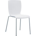 D�coshop26 - chaise de cuisine ou v�randa empilable pour int�rieur ou ext�rieur assise en plastique blanc ...