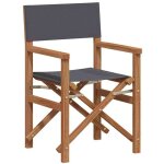 Chaise de directeur pliante gris 55 x 54 x 85 cm vidaxl